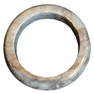 Guatemalan Black/Green Jade Ring Size 6.5 7mm Width Jewelry